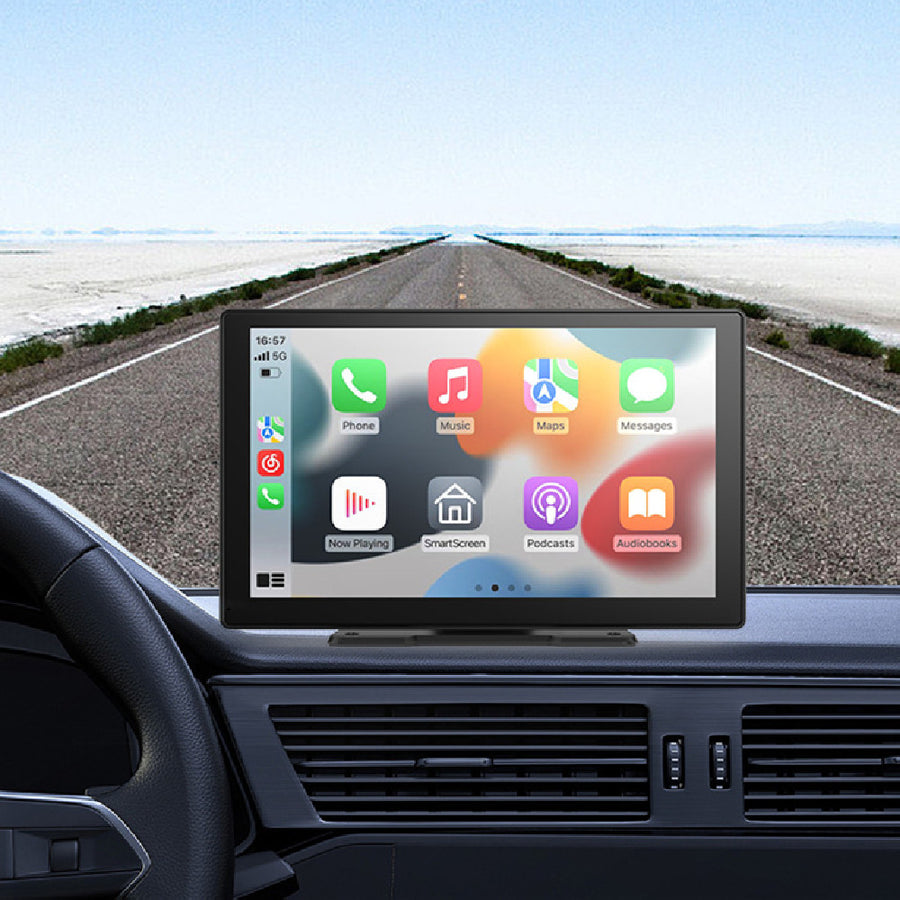 Pantalla portátil con CarPlay y cámara de conducción