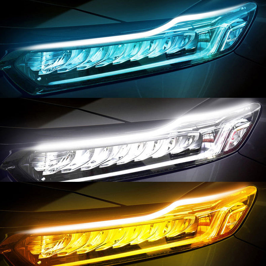Tira LED ultrafina bicolor para coche