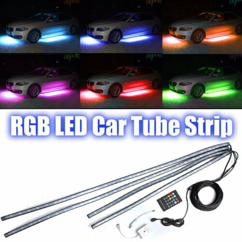 Luces LED RGB para bajos del coche con control por voz
