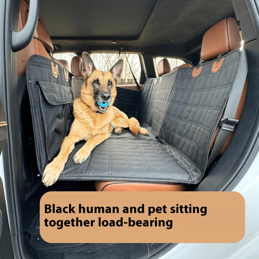 Cama ampliada para perros en el asiento trasero