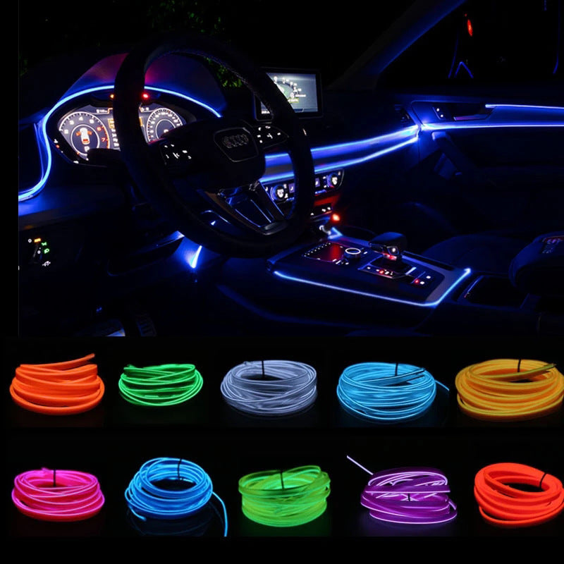 Kit FiberGlow™ Pro – Iluminación Ambiental Neón para Coche